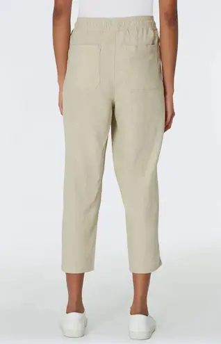Westport NEW Tan Khaki Linen Drawstring High Waist Cropped Pants Size 8