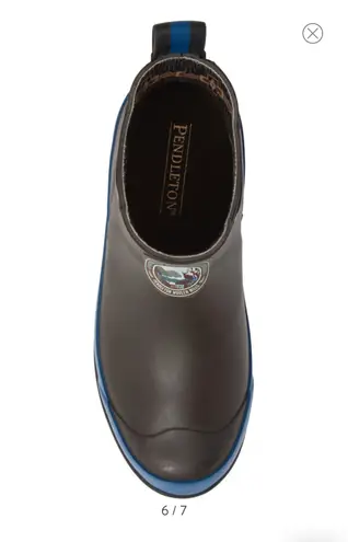 Pendleton Dark Gray Olympic National Park Rubber Rain Snow Boots Chelsea Booties.