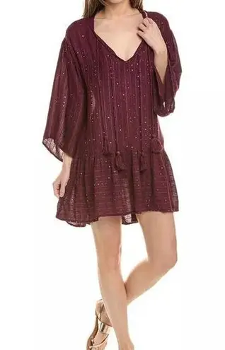 NWT Pq Swim Angelica Sequined Tunic Women's XS/S Purple