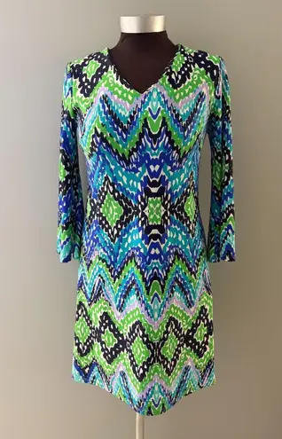 Jude Connally Lexi Dress Women XS Blue Green Ocean Waves Jude Cloth Beach