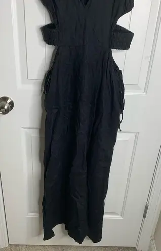 Bec & Bridge Bec Bridge black linen cut out Noelle maxi dress sz 6 quiet luxury wedding guest