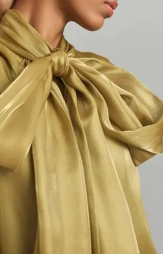 Endless Rose Anthropologie Sleeveless Organza Bow Mini Dress