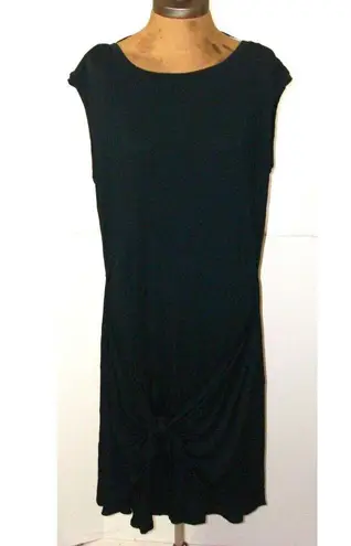 New Womens NWT PrAna L Black Dress Foundation Tie Soft Cap Sleeves Tencel Modal Size L