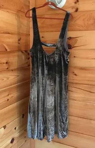 Maeve AMAZING BLUE ANTHROPOLOGIE VELVET TANK LOOSE FLOWY DRESS