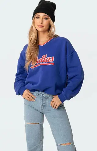 Edikted Dallas Blue Sweatshirt