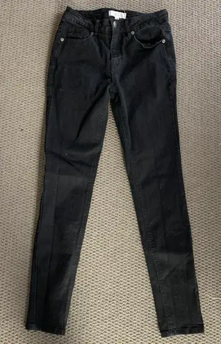 Francesca's  Basic Black Mid Rise Skinny Jeans