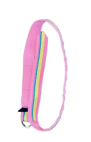 CK Bradley Barbiecore striped Preppy belt with silver D