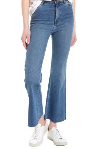 Rolla's ROLLA’S Eastcoast High Rise Crop Flare Hem Stretch Denim Jeans Tracey Blue