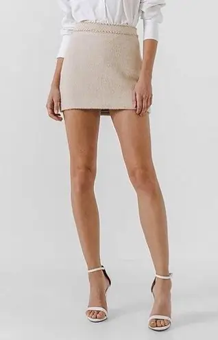 Endless Rose Chain-Trimmed High Waisted Mini Skirt