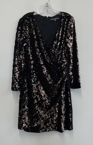 Julia Jordan - Women's Long Sleeve Rose Gold Sequin Dress - Size 14