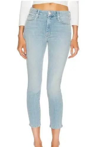 Mother The Looker High Waist Crop Skinny Jeans in Swimming Pool Sunday Size 28 Blue