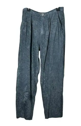 CP Shades Sausalito Blue Velvet Pull On Elastic Waist Pants Pockets Large #M5-5