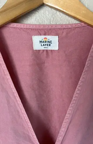 Marine layer Pink Carmen Wrap Top