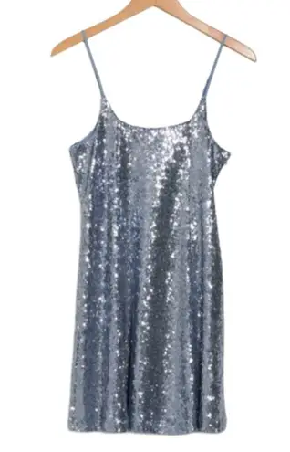 Melrose and Market Blue Sequin Cocktail Mini Dress Size XXS