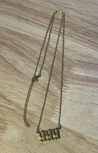 Angel Number Necklace Gold