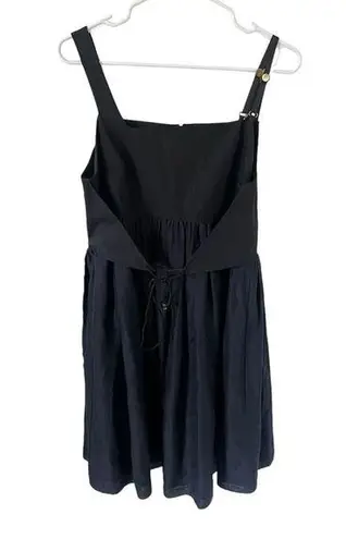 Proenza Schouler Black Cotton Silk Mini Dress