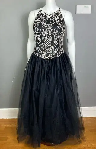 Cache  Vintage Ballgown formal dress 80's 90's size 12 bridal Gothic Royal