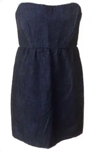 Gap  Strapless Stretch Cotton Denim mini Dress Size 0