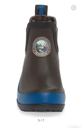 Pendleton Dark Gray Olympic National Park Rubber Rain Snow Boots Chelsea Booties.