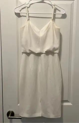 Dress the Population NWOT  Alondra Blouson White Sheath Dress Size XS