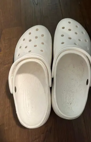 Crocs White “platform”