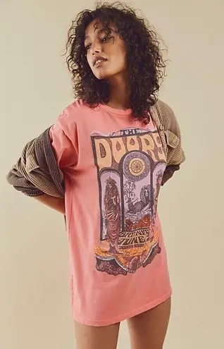 Daydreamer  Free People The Doors Tee Shirt Dress Blossom Oversized Small DT75