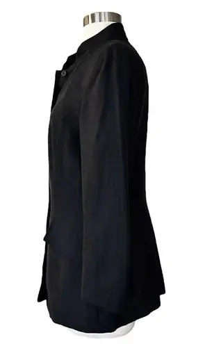 RENA LANGE Blazer Black Jacket Button Down Long Sleeves Collared Pockets EUC Size L