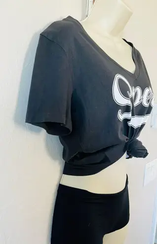 Evereve NWOT Sol Angeles Super v neck tee black S