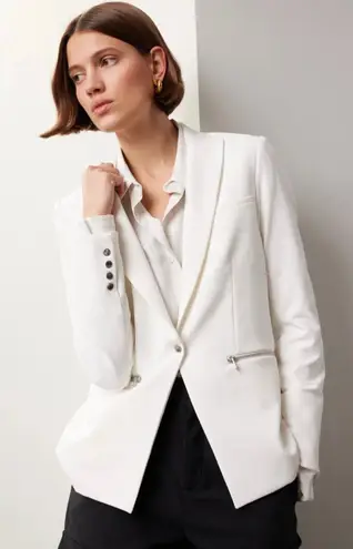 Veronica Beard Iconic Scuba Dickey Blazer Jacket in White Size 6