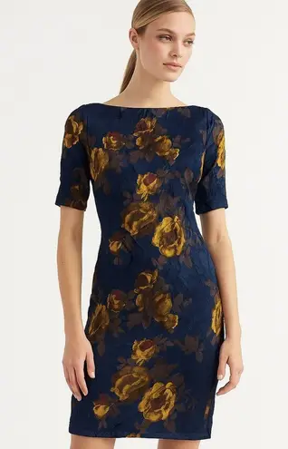 St. John Modern Silk Floral Stretch Dress - Size 2