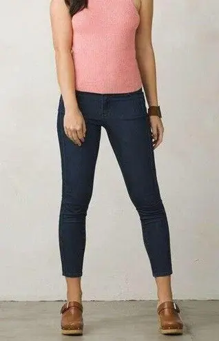 prAna New NWT Womens Pants Carlotta 6 28 Pockets Crop Jeans Dark Blue Indigo Str