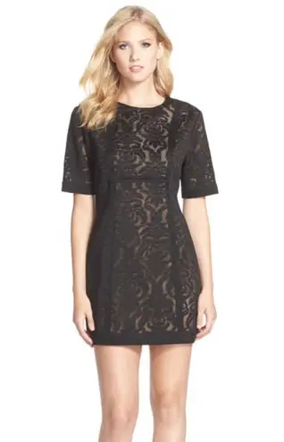 Bcbgmaxazria lace shift dress discount