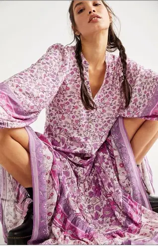 Spell & The Gypsy Spell Mossy Button Through Gown, Size S, NWT Purple