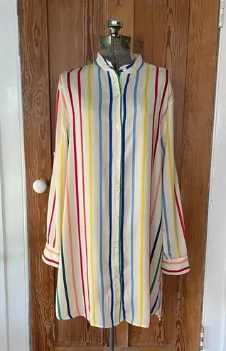 Summersalt The Short Effortless Shirtdress Cover-up Rainbow Stripe - Sz Med