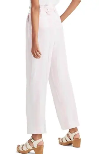 Madewell  Pink Stripe Paper Bag Pants