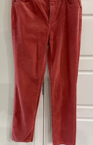 Talbots  Pink Straight Leg Corduroys Preppy Academia Size 8 EUC