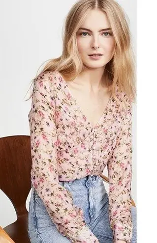 Cami NYC The Hope Floral Silk Bodysuit in Geranium