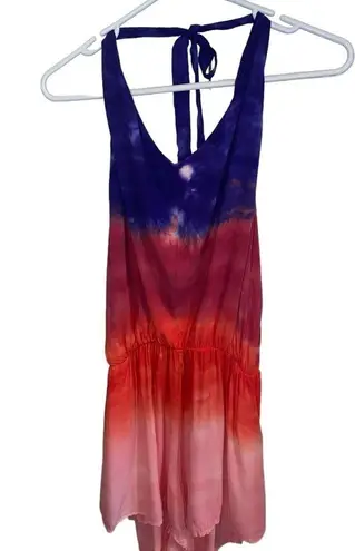 Young Fabulous and Broke  tie die ombre short romper