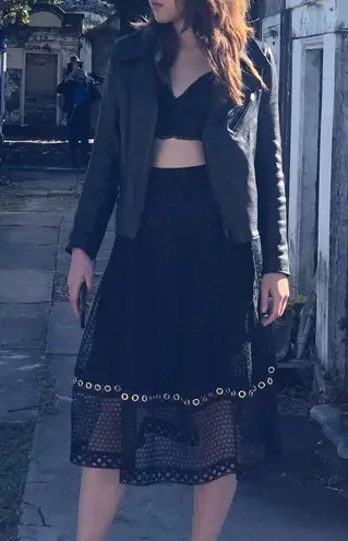 Black Genuine leather moto jacket