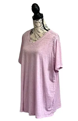 Cato  Womens Soft Purple Club Knit Semi Sheer Breathable Tunic T Shirt  18/20W