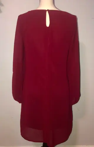 As You Wish Red Long Sleeve Dress 