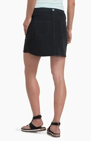 Kuhl  Strattus Skort Skirt In Black Pocketed Lightweight Ripstop Air Soft Size 12