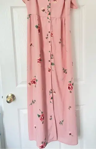 Xhilaration target  pink floral maxi dress (S)