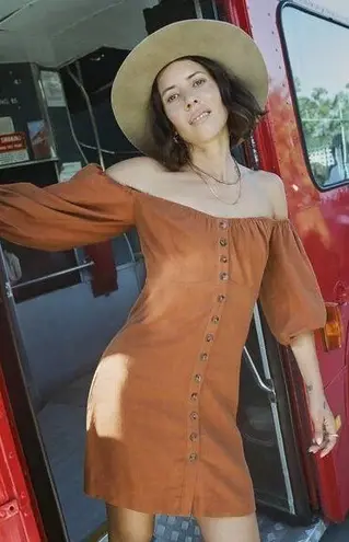 💕SPELL & THE GYPSY💕 Rani Mini Dress ~ Copper Medium M NWT Brown