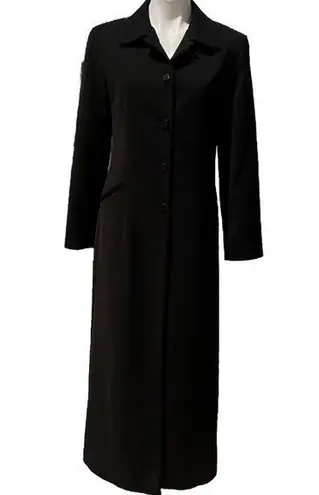 Carmel Zhao Star Georgette Trench Blazer Overcoat Long Designer Black jacket 8