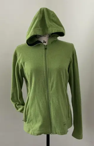 REI Fleece Full Zip Hoodie Jacket Women's Green Size Medium Outdoor Casual
