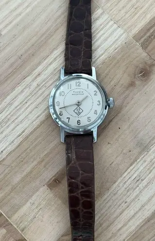 Timex BSA Cub Scouts Vintage Mechanical Winding Watch Genuine Leather Strap