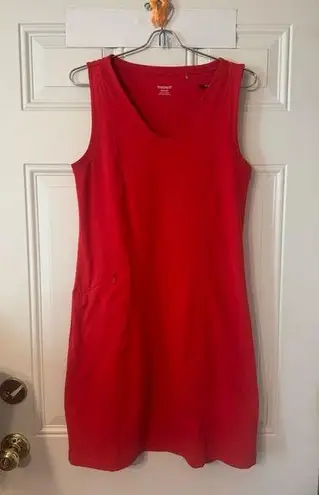 Toad & Co Women's Red Aquaculture Tank Dress With Pockets Active Tennis Small