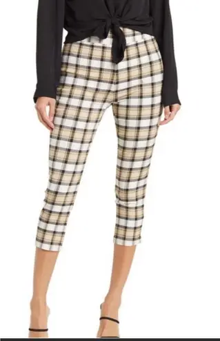 Patricia Luca high waisted Capri in khaki plaid Tan Size L