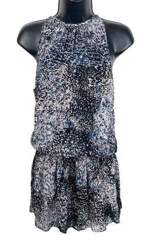Ramy Brook Multi Color Printed Monae Sleeveless Silk Drop Waist Mini Dress Sz XS